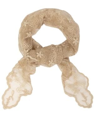 Saachi Embroidered Lace Bandana - Metallic