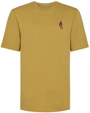 INGMARSON Chilli Embroidered Organic Cotton T-Shirt - Yellow