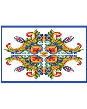 DHARA SHETH DUBAI Majolica Mosaic Resort Cotton Sarong - Blue