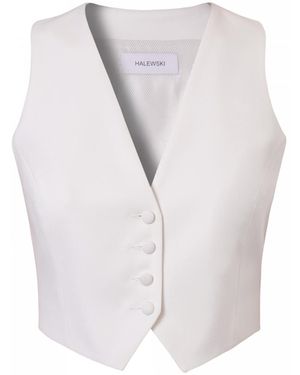 AGGI by HALEWSKI Sylvia Off Suit Vest - White
