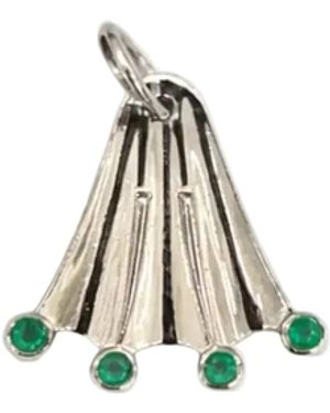 Pearl Code Paw Pendant With Onyx - Metallic