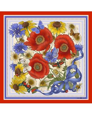 Emily Carter The Meadow Silk Scarf - Multicolour