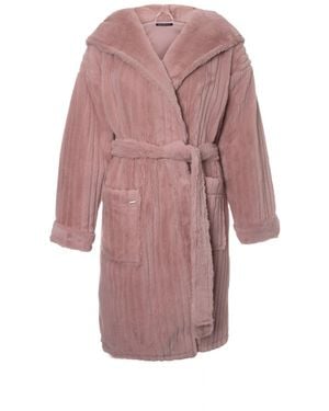 Pretty You London Cloud Robe In Dusky Pink