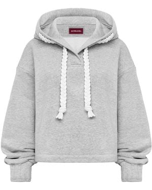 Mandragora Oversized Cropped Hoodie Sento - Gray