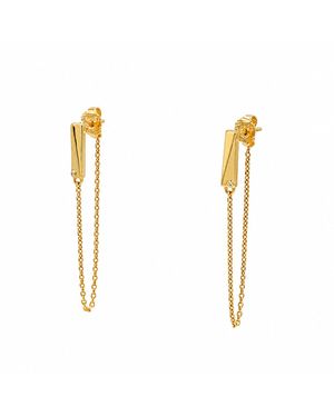 Cier Flex Diamond Chain Earrings - Metallic
