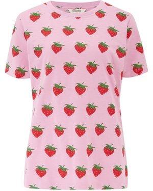 Sugarhill Maggie T Shirt Strawberries - Pink