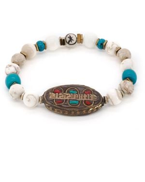 Ebru Jewelry Om Mani Padme Hum Nepal Bracelet - Metallic