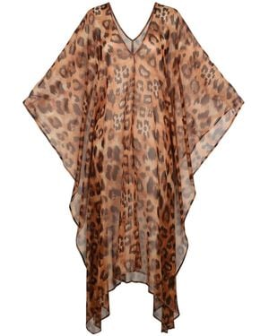 Coco Riko Ibiza Neutrals Johanna Maxi Kaftan Leopard - Brown