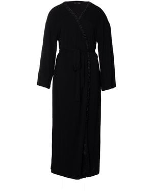 Pretty You London Bamboo Frill Kimono - Black