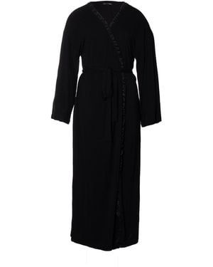 Pretty You London Bamboo Frill Kimono - Black