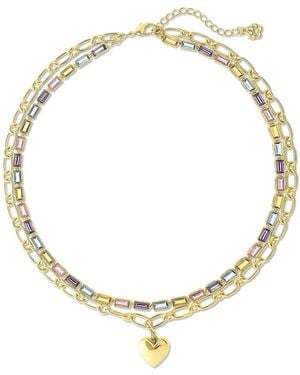 Cloud Haven Layered Heart Necklace - Metallic