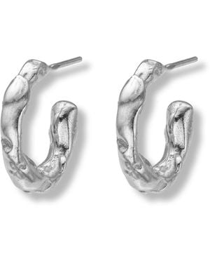 EVA REMENYI Talisman Small Hoop Earrings - White