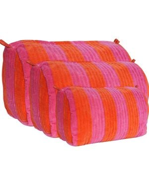 Conscious Yoga Collective The Striped Velvet Travel Set - Red