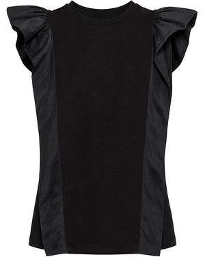Nissa Ruffled Top - Black