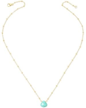 Heather Hawkins Jewelry Large Satellite Heart Shaped Gemstone Layering Necklace - Metallic