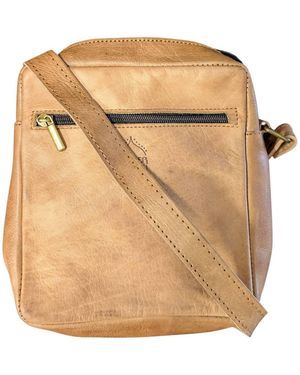 Berber Leather Neutrals The Martil Small Messenger Bag - Brown