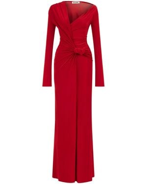 Nocturne Knotted Long Dress - Red