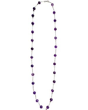 Tg-Jewellery by Tamara Gervasio Amethyst Bead Necklace – Sterling Handmade - White