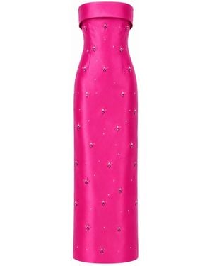 Gushka Fuchsia Embellished Column Gown - Pink