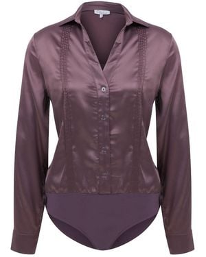 Maan Istanbul Shirt With Fuchsia Bodysuit - Purple