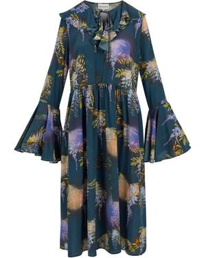 Klements Morhav Silk Dress - Blue