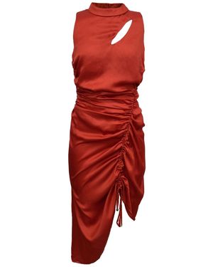 Shinaraa Sleeveless Calf Length Regia Dress - Red