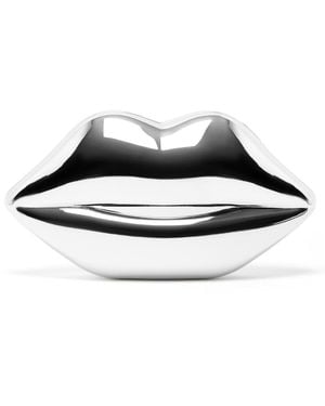 Lulu Guinness Lips Medium Clutch Bag - Black