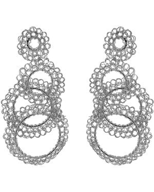 Lavish by Tricia Milaneze All Artemis Trio Handmade Crochet Earrings - Metallic