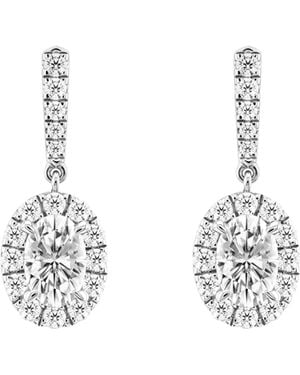 Arte Madrid Simple Oval Drop Earrings - Metallic