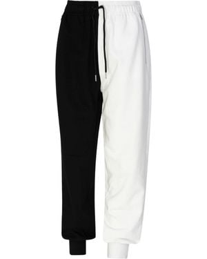 Circular Path Two Tone Sweatpants - Black