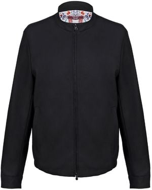 DAVID WEJ Ashford Relaxed Zip Through Jacket - Blue