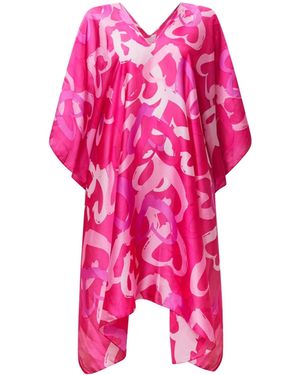 James Lakeland Heart Print Kaftan - Pink