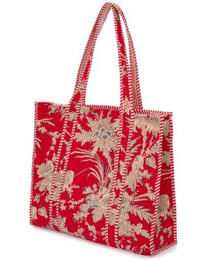 At Last Large Cotton Tote Bag - Red