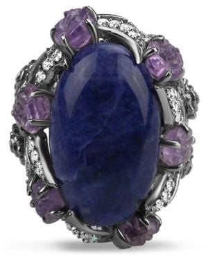 Bellus Domina Sterling Silver Sodalite Cocktail Ring - Blue