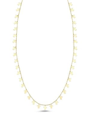 Ecce | Artisan Diamonds Solid 14Ct Turtle Seed Chain Necklace - Metallic