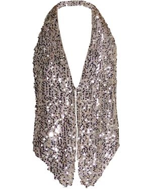 Angelika Jozefczyk Neutrals Ibisa Sequin Vest - Metallic