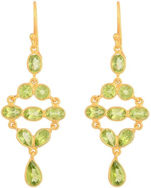 Opium Jewels Tara Peridot Earrings - Metallic