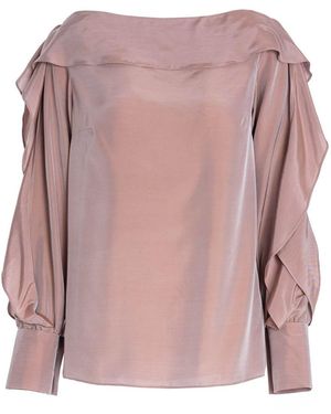 Eternoir Neutrals Lira Silk Blouse - Pink