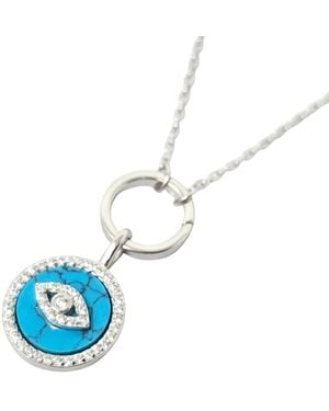 Sophelia Evil Eye Pendant Charm Necklace - Blue