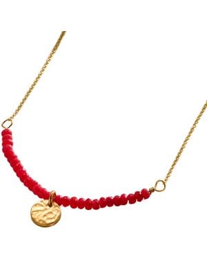 Posh Totty Designs Semi Precious Beaded Necklace - Red
