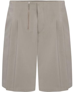 Pcfg Neutrals Cotton Woven Short With Zip - Grey