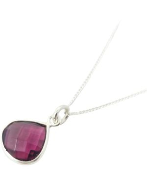 Sophelia Tourmaline October Birthstone Sterling Necklace - Purple