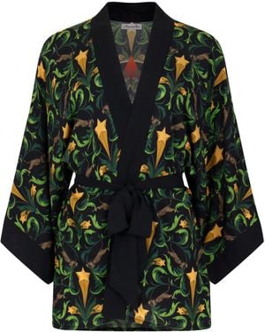 Henelle Hollywood Nights Kimono Jacket - Green