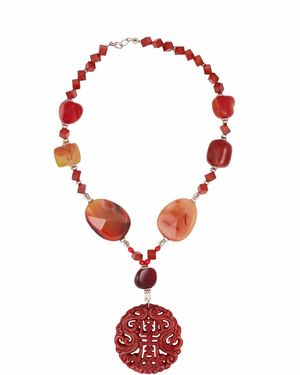 Bleïs Madrid Yukiko Short Necklace - Red