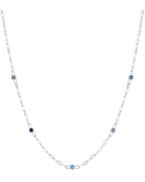 Dinny Hall Coloured Gemstone Chain Necklace - Metallic