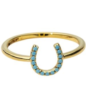 Native Gem Lucky Horseshoe Ring - Metallic