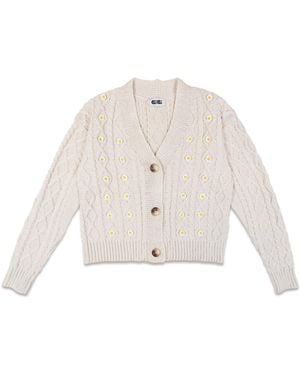 Gigi Knitwear Neutrals Daisy Cotton Cardigan - White