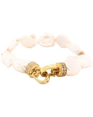 LINYA JEWELLERY Molly Stone Baroque Pearl Bracelet - Metallic