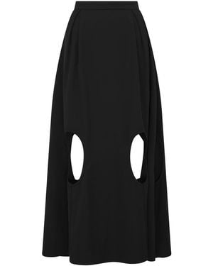 Sour Figs Flare Cut-Out Midaxi Skirt - Black