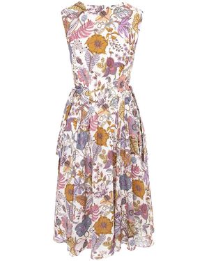 IPANOMI Grazia Midi Dress With Drawstrings - Multicolour